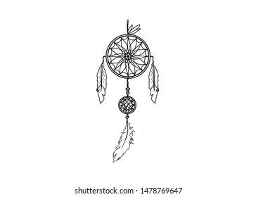 Hand Drawn Native American Indian Talisman Stock Vector (Royalty Free ...