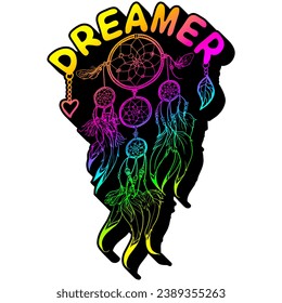 dreamer dream catcher colorful