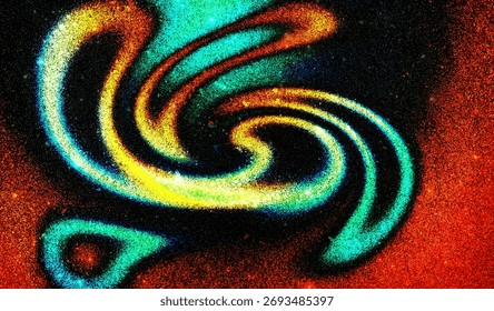 Dreamlike gradient composition symbolizing galactic formation.