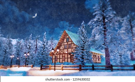 Imagenes Fotos De Stock Y Vectores Sobre Mountain Cabin Drawing