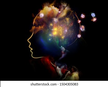 Dreams Visible. Inner Nature series. Background design of child's mind illustration fused with fractal paint on the subject of art, creativity, poetry and spiritual life - Shutterstock ID 1504305083