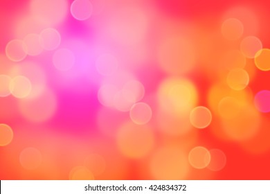 Dreamy Bokeh Effects In Shades Of Pink And Orange 