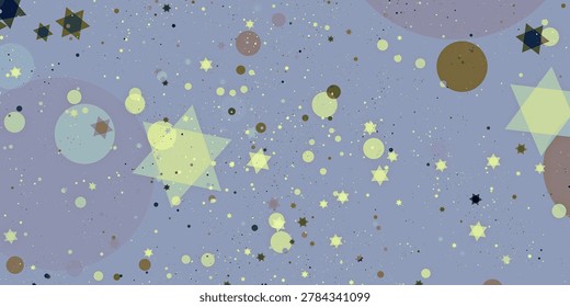 Dreamy Childlike Star Patterns Float Quietly Across Peaceful Sky