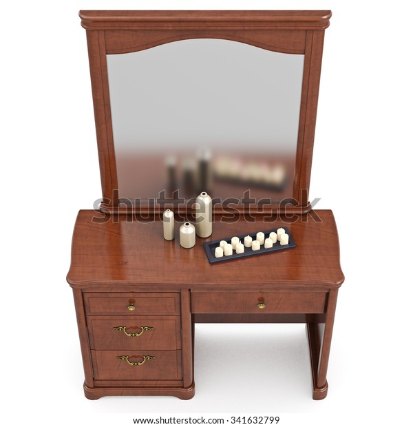 Dresser Classic Style Mirror Top View Stock Illustration 341632799