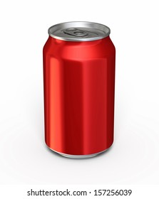 Red Metal Aluminum Beverage Drink Can Stock Vector (Royalty Free) 155137049