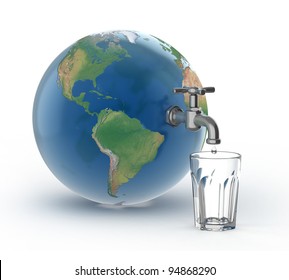 Drinking Water Crisis - Eco Concept