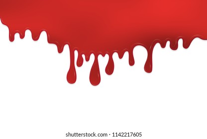 Dripping Blood Isolated On White Background Stock Illustration 1142217605