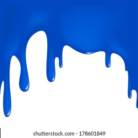 Blue Paint Leaking Down White Background Stock Photo 1366119293 ...