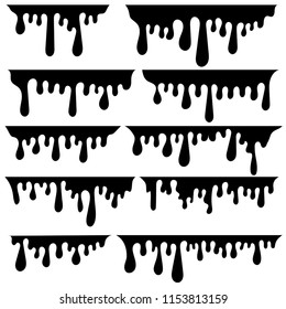 Paint Drips Background Vector Dripping Paint Stock Vector (Royalty Free ...