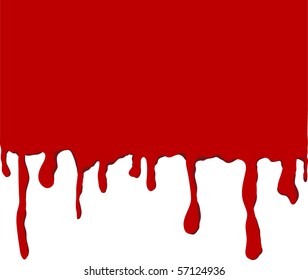 Liquid Paint Cartoon Red Dripping Inky Stock Vector (Royalty Free ...