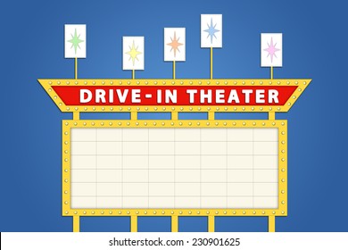 Drive In Theater Sign.