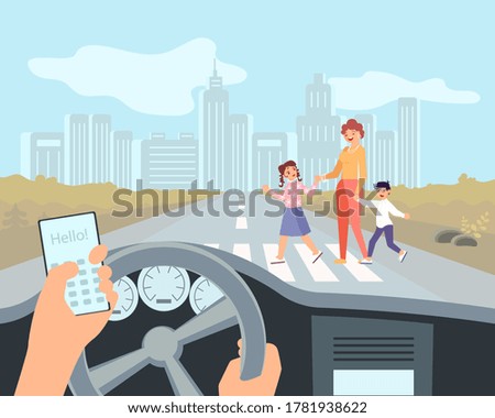 Similar – Image, Stock Photo Attention pedestrians