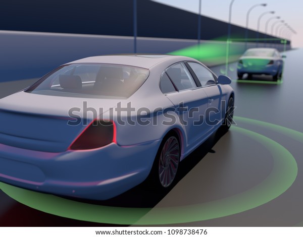Driverless autonomous
vehicle 3D
rendering