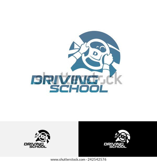 Driving school logo\
template