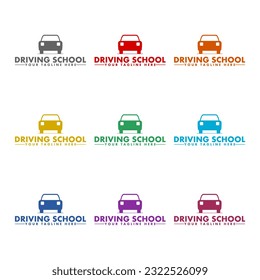 Driving school logo template icon. Color set - Powered by Shutterstock