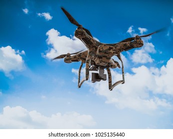 Dron Drone Military Camouflage 3d Illustration