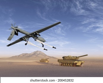 Drone Attack Battle Tanks