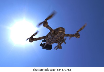 Drone Dron Military 3d Illustration