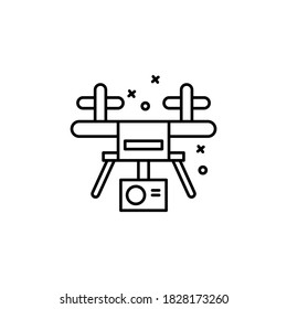 Drone industry camera remote icon. Simple line, outline illustration of industry icons for ui and ux, website or mobile application