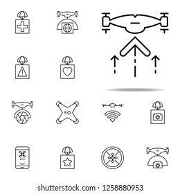 drone rises icon. Drones icons universal set for web and mobile