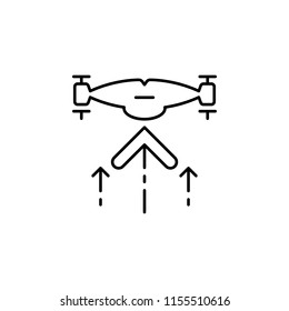 drone rises icon. Element of drones for mobile concept and web apps illustration. Thin line icon for website design and development, app development. Premium icon