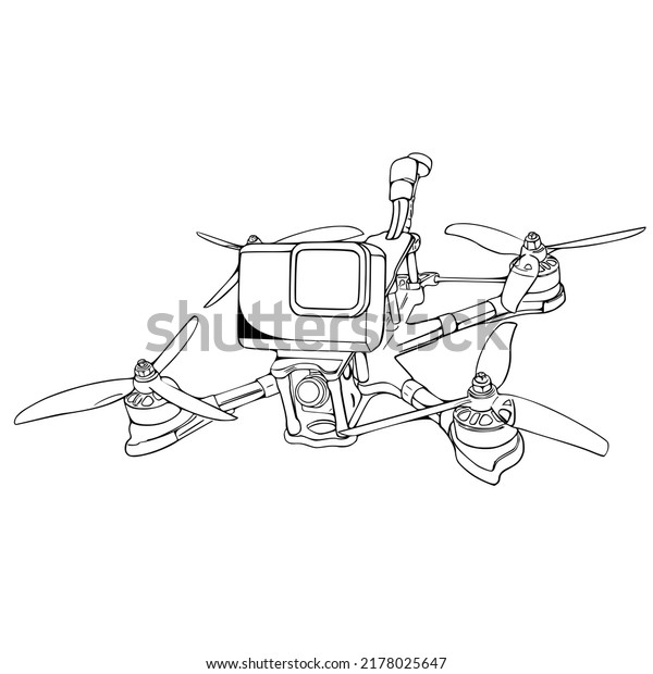 Drone\
Silhouette Pilot Illustration Icon\
Outline