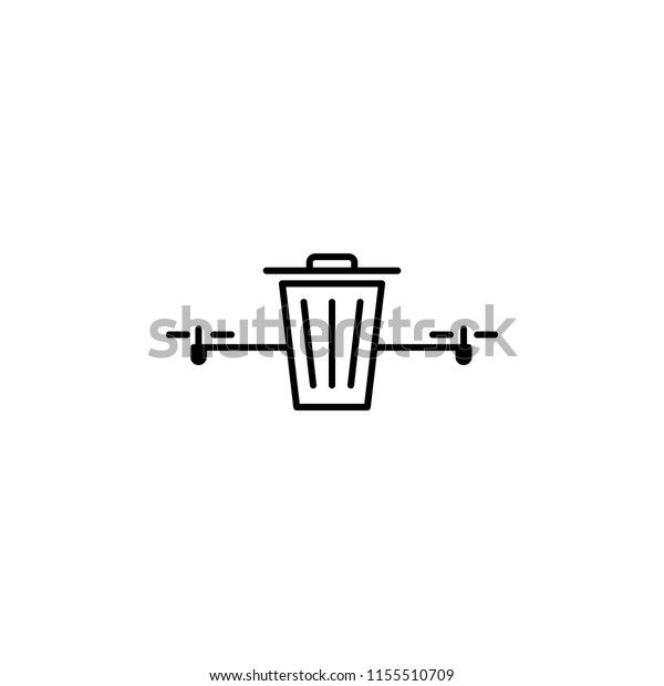 drone trash can icon.\
Element of drones for mobile concept and web apps illustration.\
Thin line icon for website design and development, app development.\
Premium icon