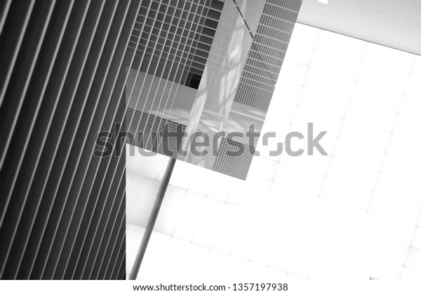 Drop Ceiling Grid Structure Digitally Rendered Stock Illustration