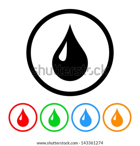 Drop Icon - Raster Version.Vector Also Available