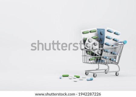 Image, Stock Photo Assorted pharmaceutical medicine pills, tablets and capsules