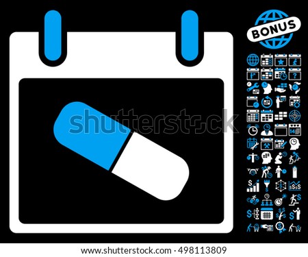 drugs pill calendar day pictograph bonus stock illustration pill calendar