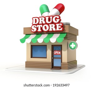 Drugstore 3d Illustration