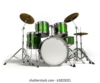 Drum Kit Isolated On White Background