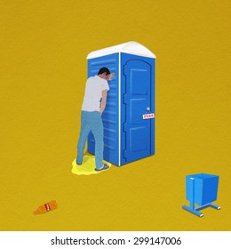 Drunk Man Stock Illustration 299147006