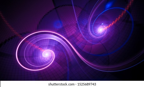 Dual Psycho Spiral, Computer Generated Abstract Background, 3D Rendering