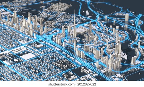 Dubai City 3d Render 8k Aerial Stock Illustration 2012827022 | Shutterstock