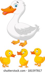 Cartoon Duck Family Cartoon Stock Vector (Royalty Free) 489029176 ...