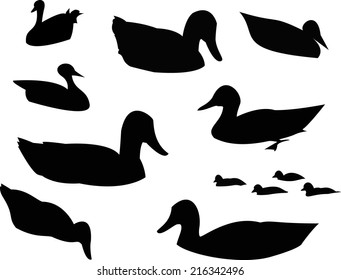 The Duck Silhouette includes nine, individual animal graphics.