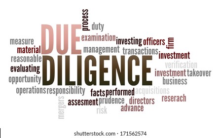 Due Diligence In Word Collage