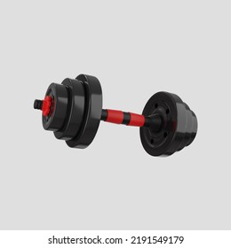 Dumbbell 3d Illustration Isolated On White Stock Illustration ...