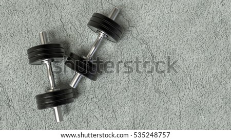 Dumbbell 3d rendering