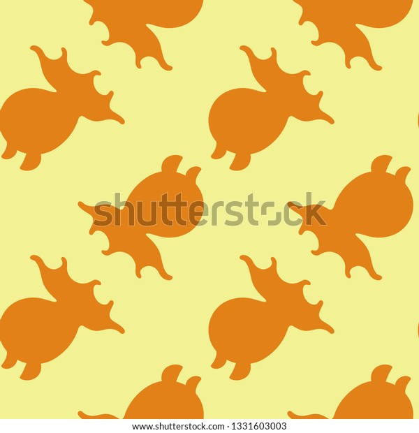 Dumbo Octopus Silhouette Repeating Pattern Illustration Stock ...