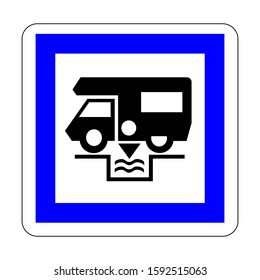 Dumping Station For Camping Car Symbol