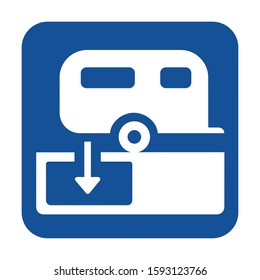 Dumping Station For Caravan Symbol