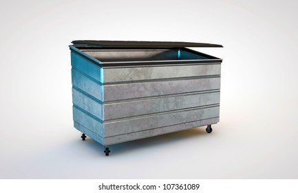 Dumpster Isolated On White Background