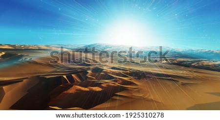 Similar – Image, Stock Photo Sahara Sunrise Environment