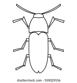 Dung Beetle Icon. Outline Illustration Of Dung Beetle  Icon For Web