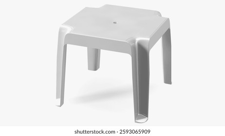 Durable and versatile plastic table perfect for indoor and outdoor use, offering a sleek modern look.