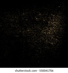 Dust Gold Texture. Patina Scratch Golden Elements. Sketch Surface To Create Distressed Effect. Overlay Distress Grain Graphic Design. Stylish Modern Dirty Background Decoration. Illustration