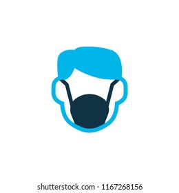 Dust Mask Icon Colored Symbol Premium Stock Illustration 1167268156 ...